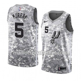 Maillot Homme San Antonio Spurs Dejounte Murray 5 2018-19 Nike Gris Swingman